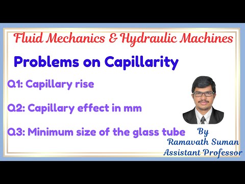 Unit-1: Fluid Statics | Problems on Capillarity | (Fluid Mechanics and Hydraulic Machines)