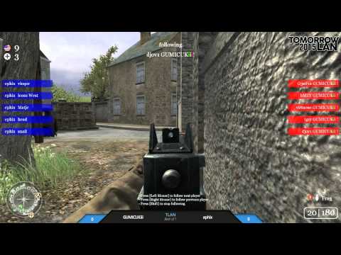 [CoD2] ephix vs GUMICUKii TOMORROWLAN2K15 Groups (mp_carentan)