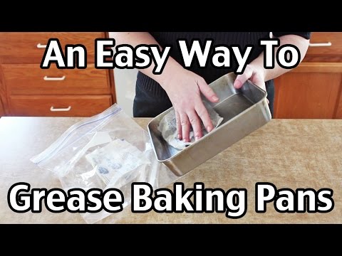 An Easy Way To Grease Baking Pans Video