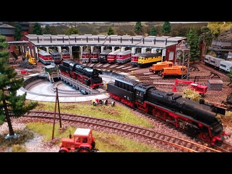 😎🚂Neu im Bahnbetriebswerk🚂2 Roco BR 35🚂Henning Sound🔊Esu Loksound5😎Modelleisenbahn+eine Echte BR 35🚂