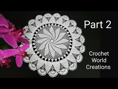 Unique Crochet Pattern PART 2 #doily #tablemat #thalposh #tapete #carpeta #crochetworldcreations
