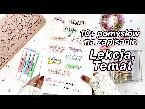Łatwe, szybkie pomysły na estetyczne zapisanie LEKCJA, TEMAT w zeszycie ✍️🧑🏫