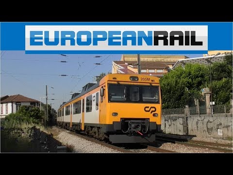 Comboios de Portugal Inter Regional 592 DMU 592-103 passes Rio Tinto