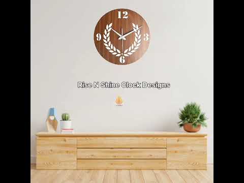 Analog tree wall clock, size: 11.5x11.5x1.77 inch (lxwxh)