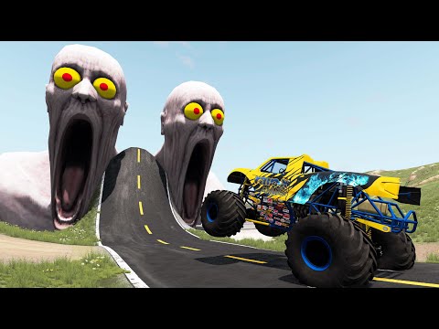 Epic Escape From The Shy Guy (SCP-096) | Monster Truck VS Giant Bulge | Horror BeamNG Drive Beamax