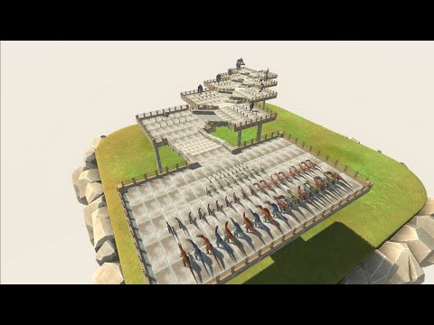 Challenge Carnivore Dinosaurs Army VS Mutant Primates Army - Animal Revolt Battle Simulator ARBS