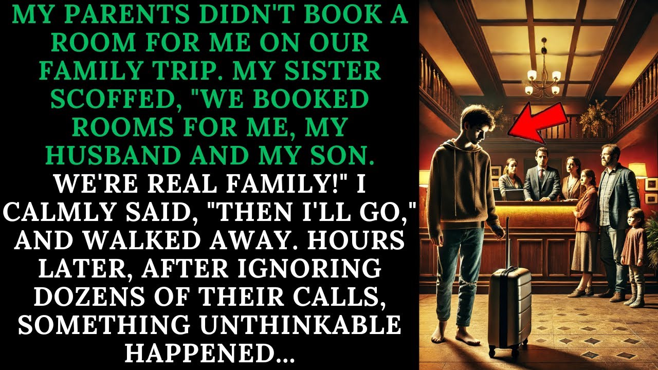 My family didn't book me a room on our trip; what followed left them in shock