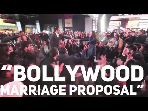 Flash Mob Wedding Proposal Times Sq OFFICIAL VIDEO Bollywood Salman Ali Shumaila Rangoonwala