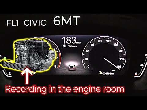 【Engine room sound】FL1 CIVIC  (6MT)  acceleration test. 【ASMR】Japan specification.
