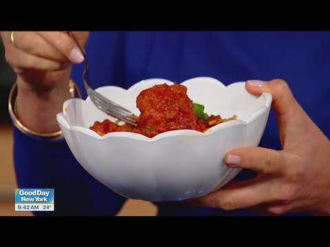 Antoinette Gangi demonstrates her viral meatball recipe