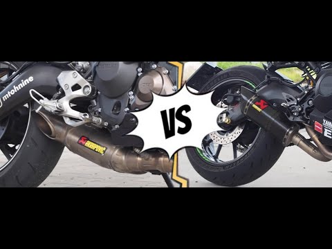 MT09 FZ09 | AKRAPOVIC Exhaust no DB killer | carbon vs titanium
