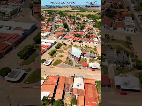 IVOLÂNDIA GOIÁS, PROJETO VISÃO AÉREA - PRAÇA DA MATRIZ NOSSA SENHORA D'ABADIA.
