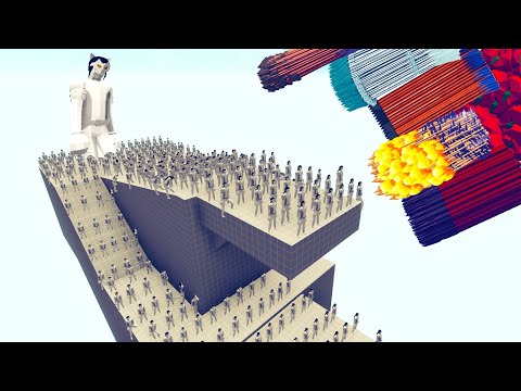 GIANT WHITE TIGER ARMY VS ALL RANGED UNITS TABS - Totally Accurate Battle Simulator