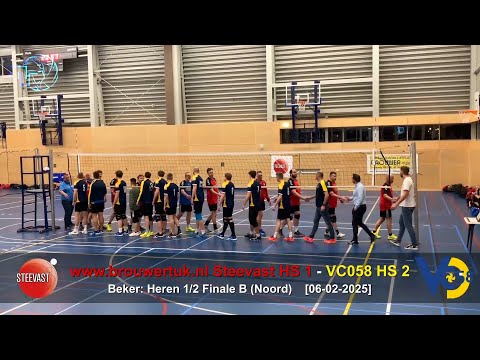Volleybal Beker Heren 1/2 Finale B: BrouwerTuk Steevast H1 - VC058 H2 [06-02-2025]