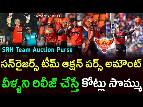 SRH team probable released players and auction purse || SRH team || IPL Auction 2024