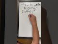 How To Write A Cursive Capital P