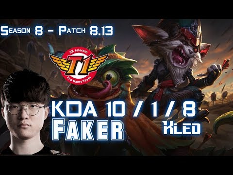 SKT T1 Faker KLED vs TALON Mid - Patch 8.13 KR Ranked
