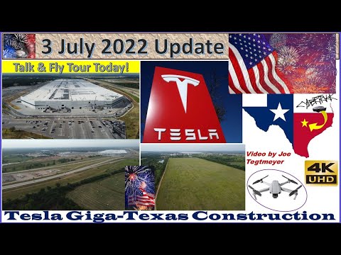 Tesla Gigafactory Texas 3 July 2022 Cyber Truck & Model Y Factory Construction Update (08:30AM)