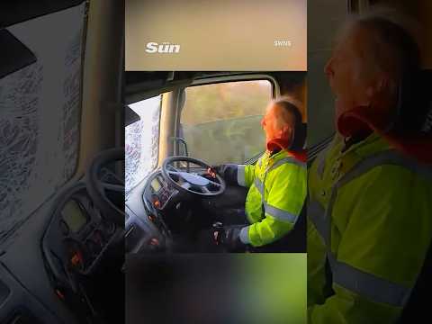 Shocking moment HGV driver causes devastating five car pile-up by failing to do basic safety measure