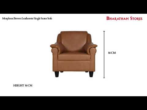 Morpheus Brown Leatherette Single Seater Sofa   BS FSFSSSOFA 164