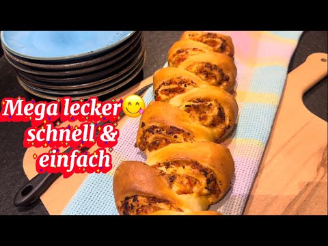 Fluffige Partyähre/Pizzaähre🍕gefülltes Brot superfix gemacht 🤩 Der Hingucker für jedes Partybuffet