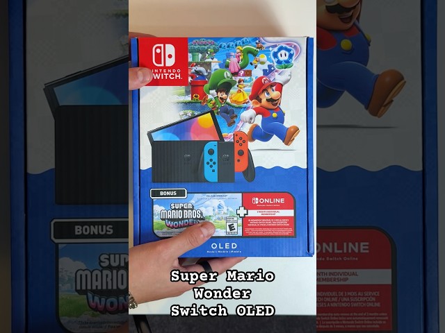 Vídeo relacionado con Nintendo Switch - OLED Model (White) + Super Mario Bros. Wonder Pre Installed Switch Online 12 Month Subscription Redemption Code