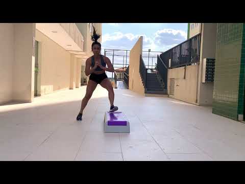 3 exercícios com step para emagrecer e definir as pernas