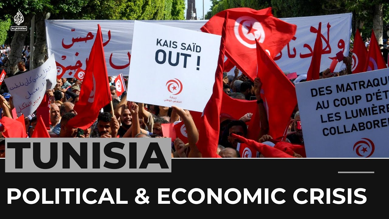 Demonstrators in Tunisia demand President Kais Saied's resignation