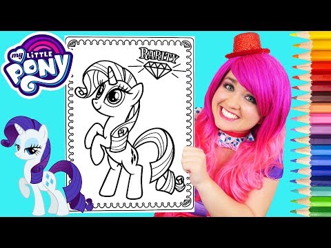 Coloring Rarity My Little Pony Coloring Book Page Prismacolor Colored Pencil | KiMMi THE CLOWN Video