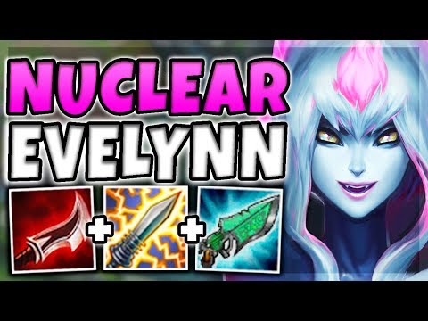 NUCLEAR ONE-SHOT EVELYNN MID! 100% INSTANT ONE-SHOT CARRIES WITH E (BUSTED) - League of Legends