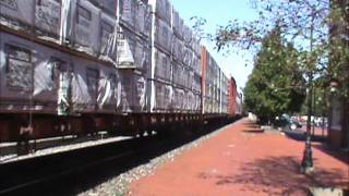 preview picture of video 'NS 9856, NS 9862,CEFX 6005 ex-SOO line. Sunbury,Pa.10/05/11'
