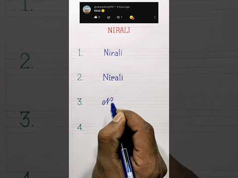 Nirali Name in 4 different fonts 💕 #handwriting #youtubeshorts #viralshorts #trendingshorts
