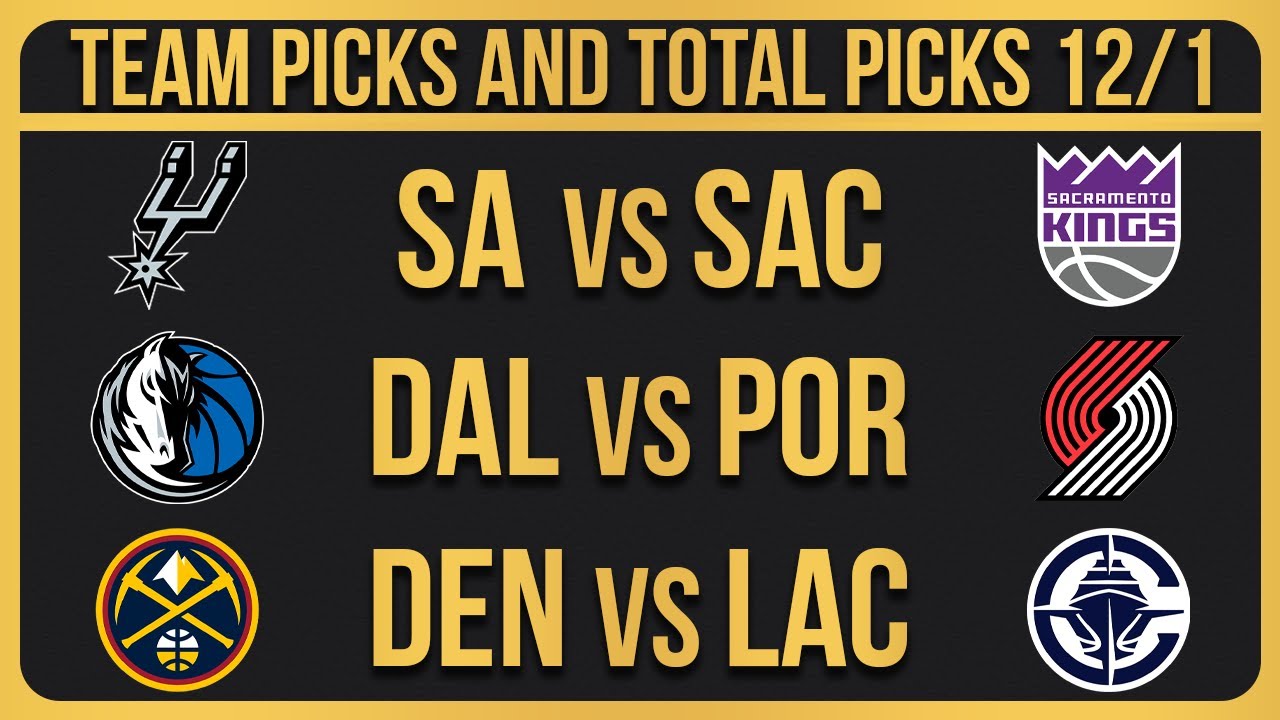 NBA Picks Today 12/1/2024 NBA Picks and Predictions NBA Bets Today