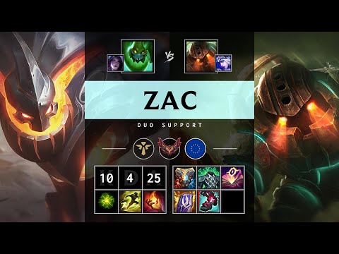 Zac Support vs Nautilus - EUW Grandmaster Patch 25.10