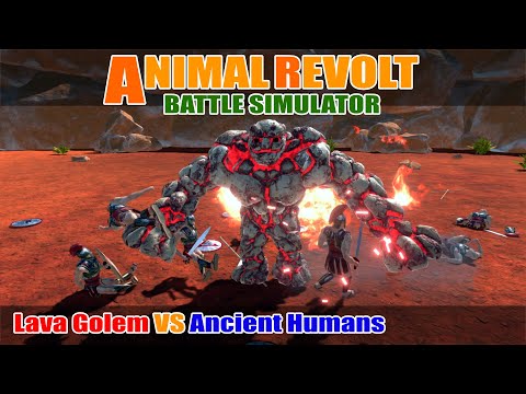 Lava Golem vs Ancient Humans - Animal Revolt Battle Simulator