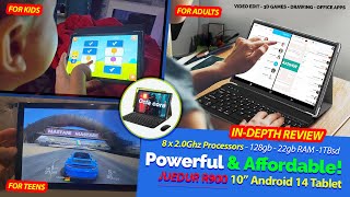 Best Tablets for Teens - JUEDUR R900 Octa-Core 10" Android 14 Tablet Review - 22GRam, 128G+1TBsd,GPS