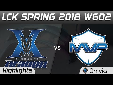 KZ vs MVP Highlights Game 1 LCK Spring 2018 W6D2 KingZone DragonX vs MVP by Onivia