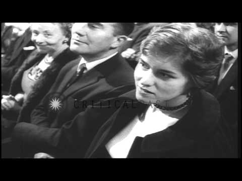 Norma Cappagli of Argentina wins the Miss World title in London, England. HD Stock Footage