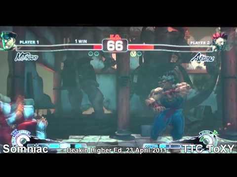 Deakin Higher Education 23 APR 2011 Somniac [Dictator] vs TTC ToXY [Akuma]