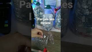 Pet şişeleri atma, kes biriktir. Geri dönüşüme 6.75 tl'den sat. Mama, yem ve Fidan al. #Shorts