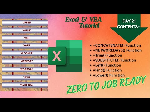 EXCEL & VBA Tutorial | excel macro visual basic tutorial | Excel Formulas day 4