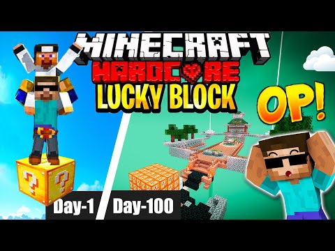 4x4 gaming - 100 Days In Minecraft Oneblock 😰| but its Lucky Unlucky