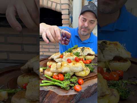 Bacalhau suculento na brasa #comida #churrasco