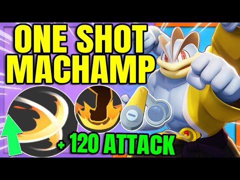 BUFFED MACHAMP with a MAX BURST BUILD can ONE SHOT | Pokemon Unite