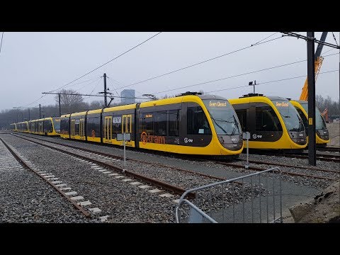 Nieuwe CAF Urbos 100 tram en Simulator rit Uithoflijn U-OV Utrecht