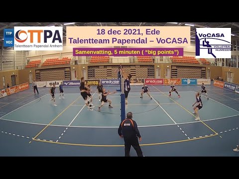 2021-12-18 Talentteam Papendal  - VoCASA (samenvatting 5 min)  Eredivisie Heren Volleybal