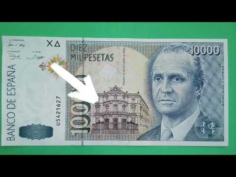 Billetes de 10000 Pesetas de 1992, los últimos de las pesetas españolas