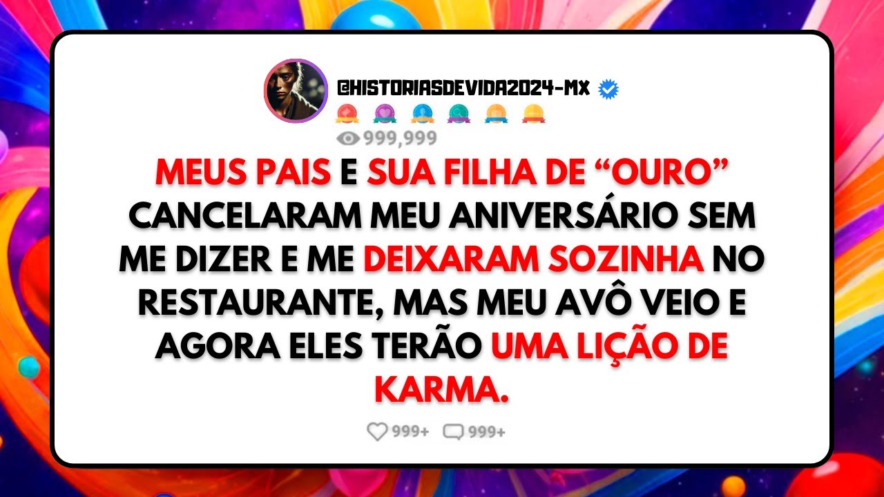 Meus PAIS e sua Filha de Ouro Cancelou meu Aniversário sem me Dizer e me Deixou Sozinha no Restau...