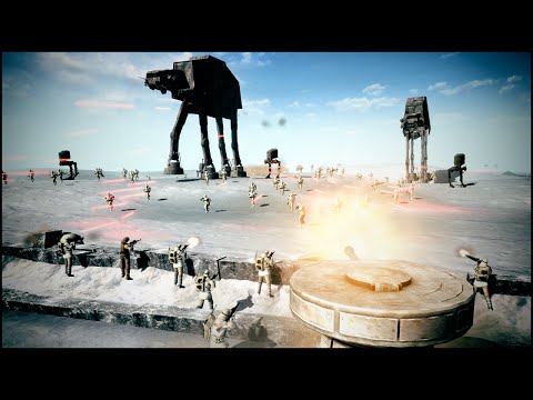 AT-AT WALKER ASSAULT ON HOTH - Star Wars: Galaxy at War Mod Gameplay