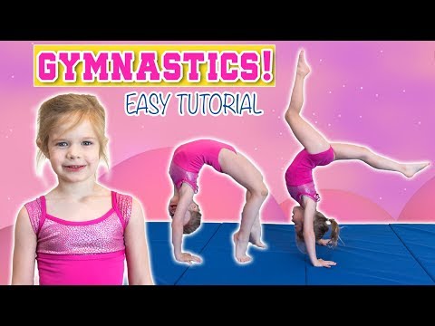 EASY GYMNASTICS TUTORIAL TAUGHT BY 4-YEAR-OLD OLIVIA | BACKBEND, FRONT LIMBER, BACK WALKOVER